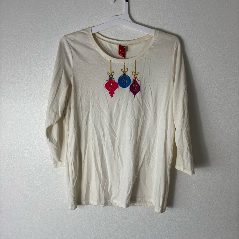 Cream Top with Ornament Design